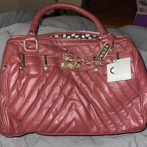 Cesca Quilted Maroon Satchel